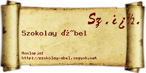 Szokolay Ábel névjegykártya
