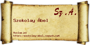 Szokolay Ábel névjegykártya