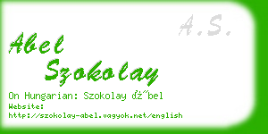 abel szokolay business card